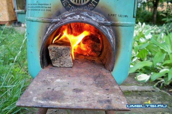 Печь-ракета из газового баллона своими руками