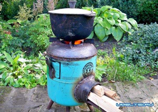 Печь-ракета из газового баллона своими руками