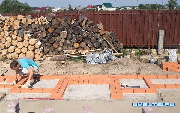 Печь барбекю своими руками-фундамент