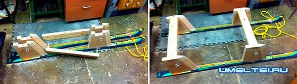 Сани для зимней рыбалки из лыж Сани для зимней рыбалки из лыж