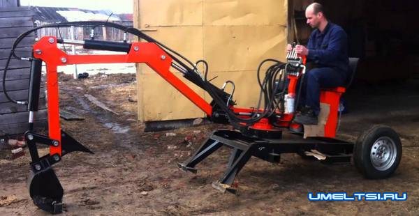 Мини экскаватор своими руками на шасси