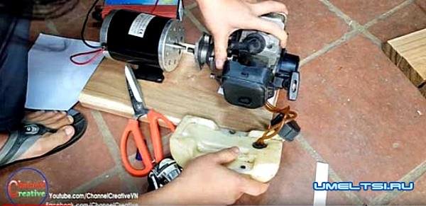 бензогенератор своими руками из бензокосы-поэтапное фото