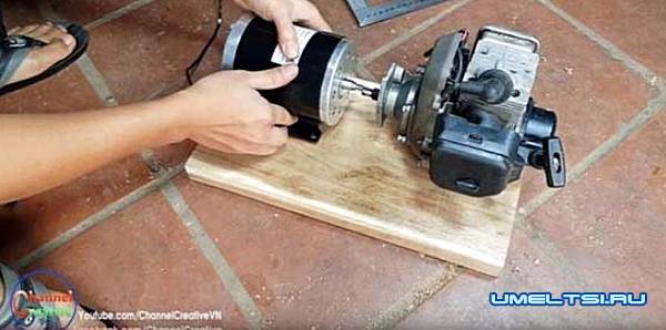 бензогенератор своими руками из бензокосы-поэтапное фото