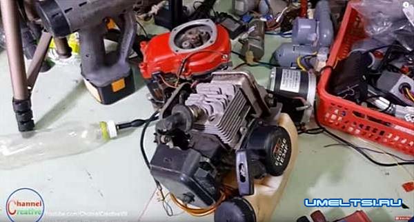 бензогенератор своими руками из бензокосы-поэтапное фото