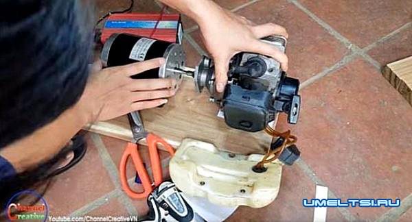 бензогенератор своими руками из бензокосы-поэтапное фото