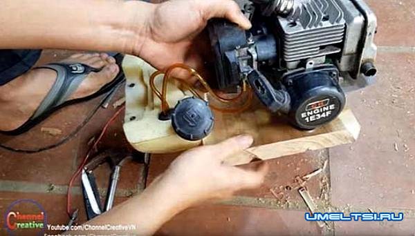 бензогенератор своими руками из бензокосы-поэтапное фото