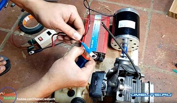 бензогенератор своими руками из бензокосы-поэтапное фото