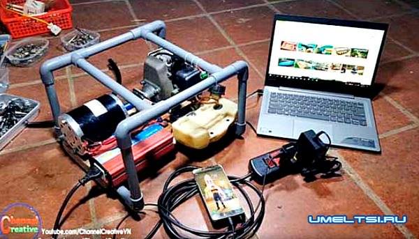 бензогенератор своими руками из бензокосы-поэтапное фото