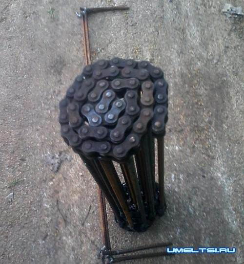 Гриль из мотоциклетной цепи своими руками