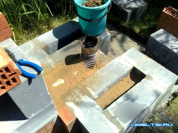 Кирпичная барбекю–коптильня своими руками