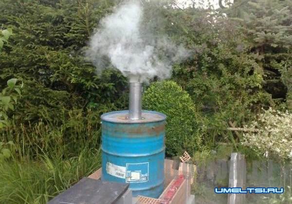 Кирпичная барбекю–коптильня своими руками-фото