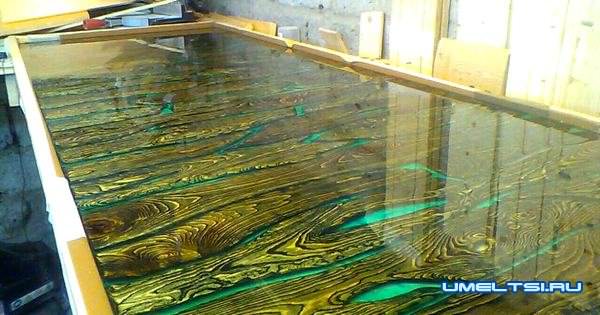 кухонный фартук из эпоксидной смолы