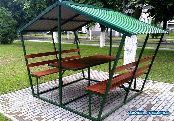 Изделия из профильной трубы-беседка