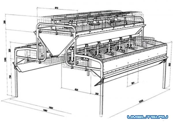 Клетка для кроликов из сетки - чертежи