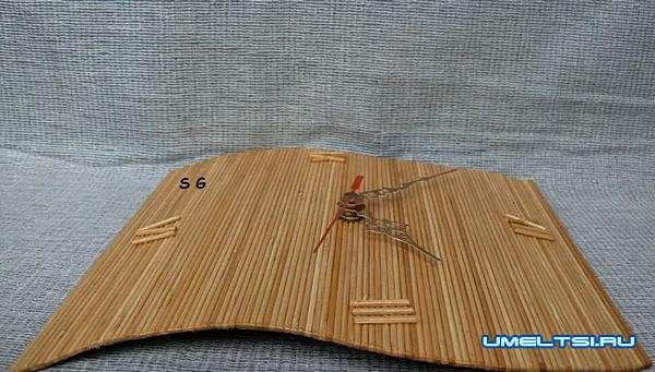 настенные часы своими руками-из палочек