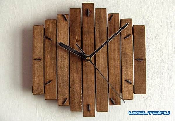 настенные часы своими руками-из палочек