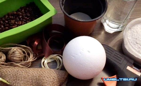 кофейный топиарий своими руками