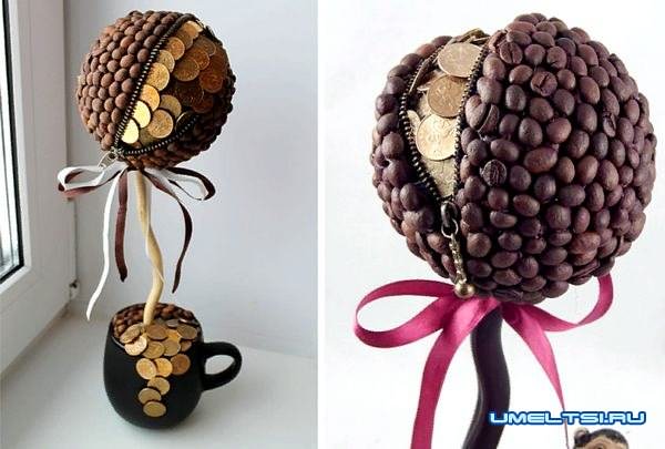 кофейный топиарий своими руками-варианты