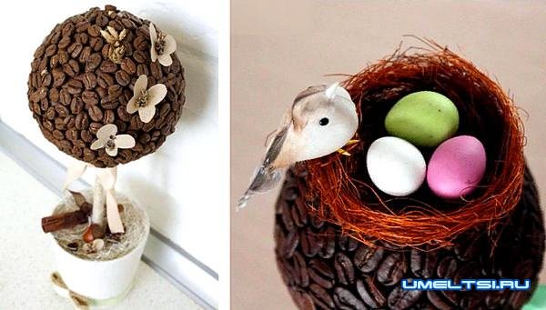 кофейный топиарий своими руками-варианты