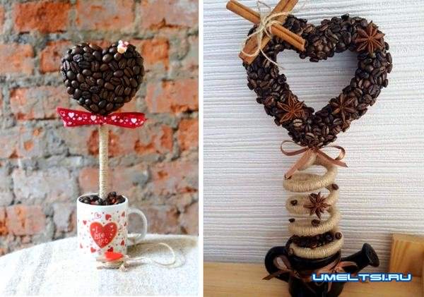 кофейный топиарий своими руками-варианты