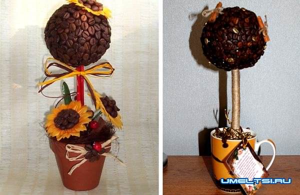 кофейный топиарий своими руками