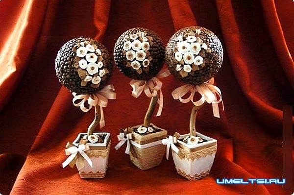 кофейный топиарий своими руками