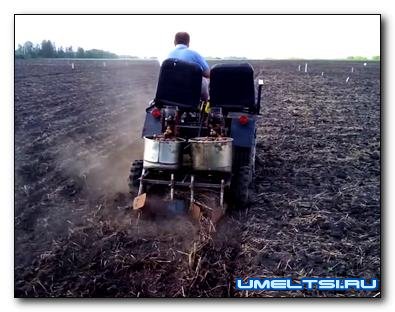 картофелесажалка двухрядная для минитрактора