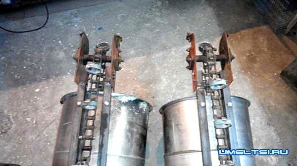 картофелесажалка двухрядная -процесс сборки