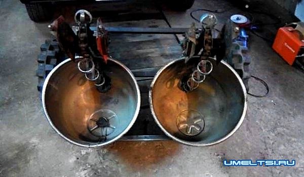 картофелесажалка двухрядная -процесс сборки