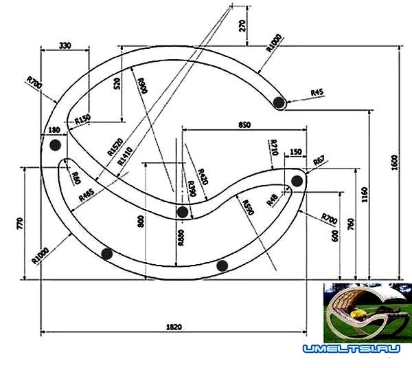Чертежи самодельного кресла-качалки Чертежи самодельного кресла-качалки