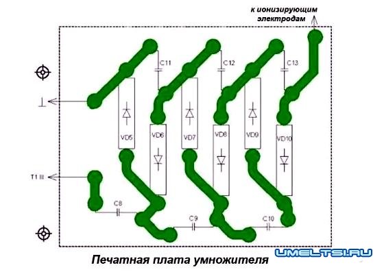 Ионизатор воздуха своими руками- схема