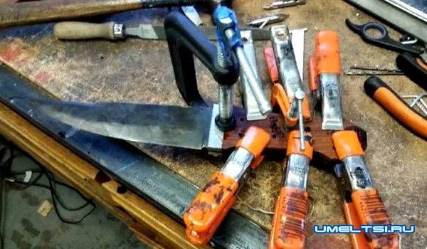 нож с рессоры-накладка