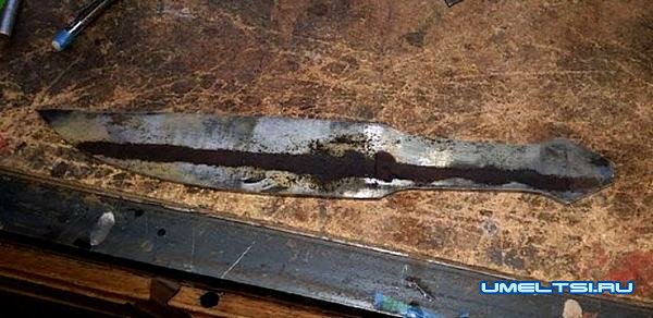 нож с рессоры-шаблон