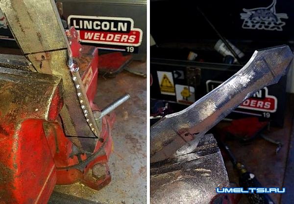 нож с рессоры-шаблон