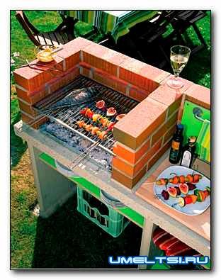 Кирпичный мангал–гриль