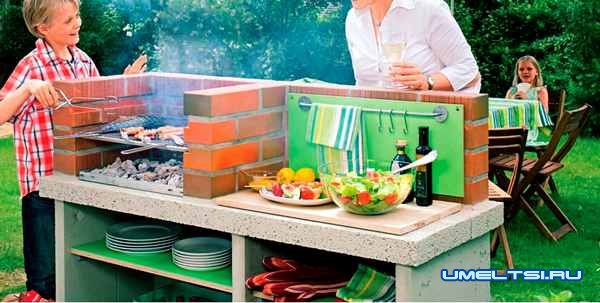 Кирпичный мангал–гриль