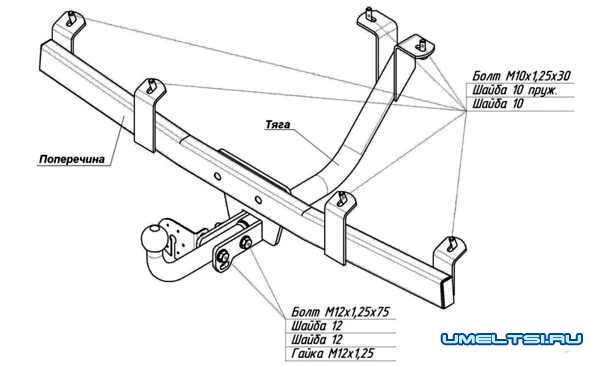 Фаркоп на автомобиль «Нива» Шевроле