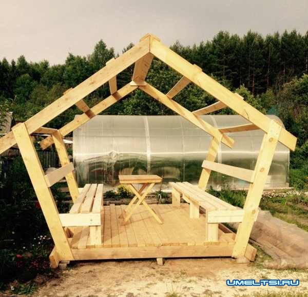 простая беседка своими руками простая беседка своими руками
