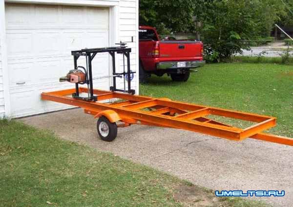 Самодельная пилорама из бензопилы-поэтапно