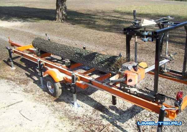 Самодельная пилорама из бензопилы-поэтапно