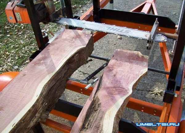 Самодельная пилорама из бензопилы-поэтапно