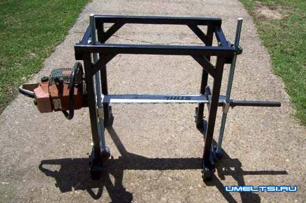 Самодельная пилорама из бензопилы-поэтапно