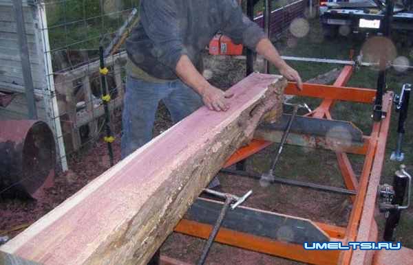Самодельная пилорама из бензопилы-поэтапно