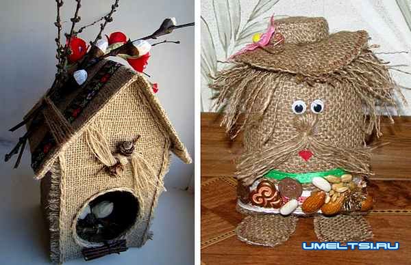 поделки из мешковины