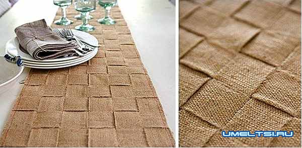 скатерть из мешковины