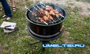 мангал из колесных дисков своими руками