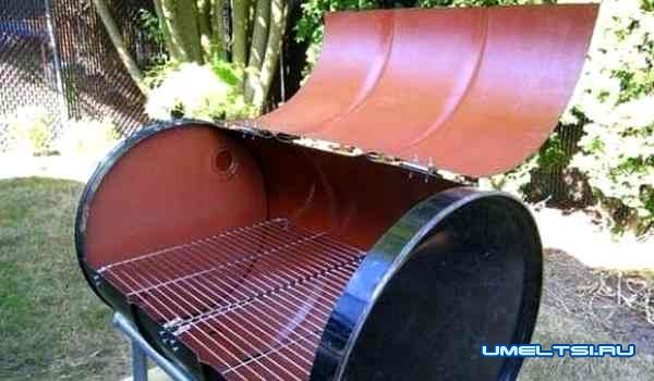 Мангал из бочки из-под горюче-смазочных материалов