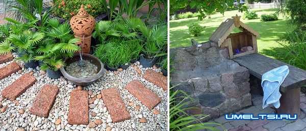 Идеи оформления двора-мойка для ног