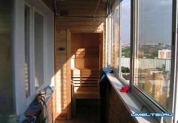 Сауна на балконе Сауна на балконе
