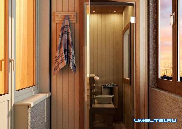 Сауна на балконе Сауна на балконе